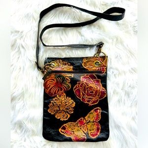 Fun Boho Floral Butterfly Crossbody Purse